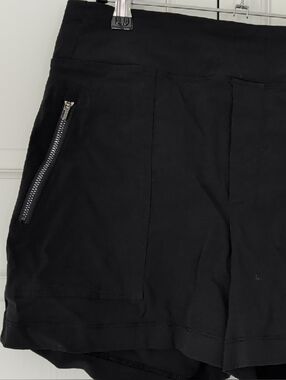 Athleta Black Athletic Shorts with Zip Pocket Detail